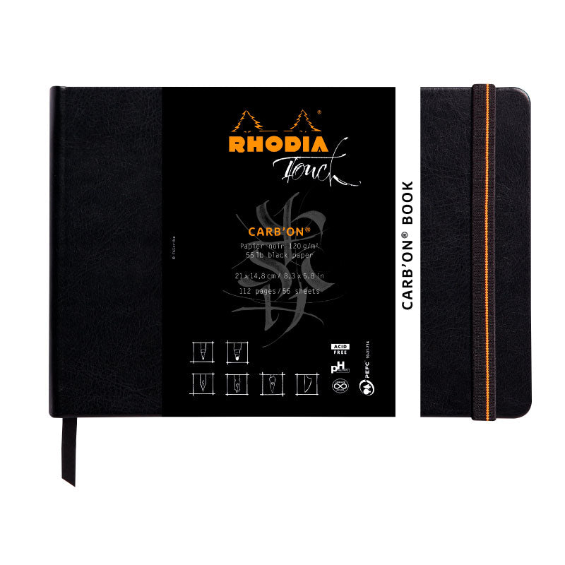 RHODIA Touch Carbon Book 120g A5 Blank 56s