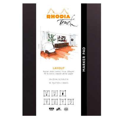 RHODIA Touch Marker Pad 100g A5+ Blank 50s