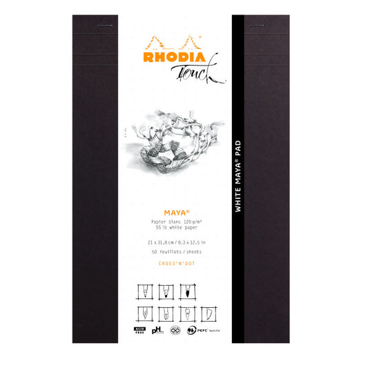 RHODIA Touch White Maya Pad 120g A4+ Cross+Dot 50s