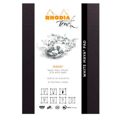 RHODIA Touch White Maya Pad 120g A5 Blank 50s