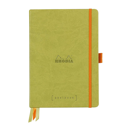 RHODIArama Goalbook HC White A5 Dot Anise Green