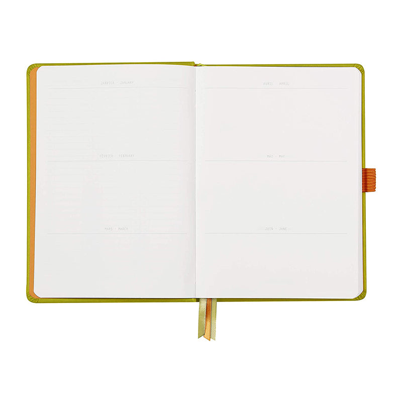 RHODIArama Goalbook HC White A5 Dot Anise Green