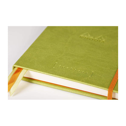 RHODIArama Goalbook HC White A5 Dot Anise Green