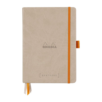 RHODIArama Goalbook Hardcover White A5 Dot Beige