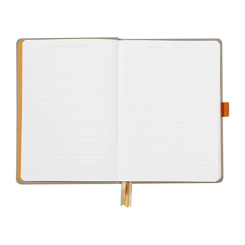 RHODIArama Goalbook Hardcover White A5 Dot Beige