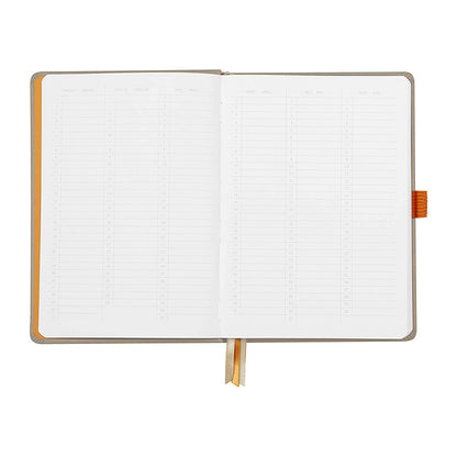 RHODIArama Goalbook Hardcover White A5 Dot Beige