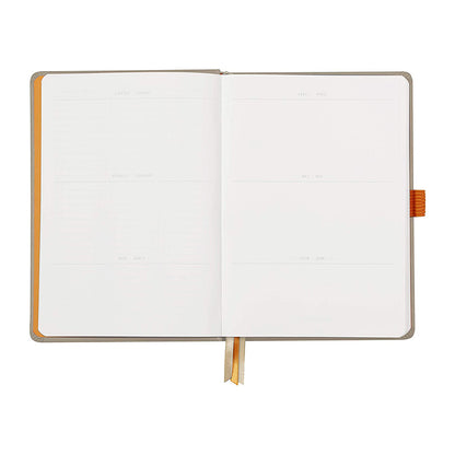 RHODIArama Goalbook Hardcover White A5 Dot Beige