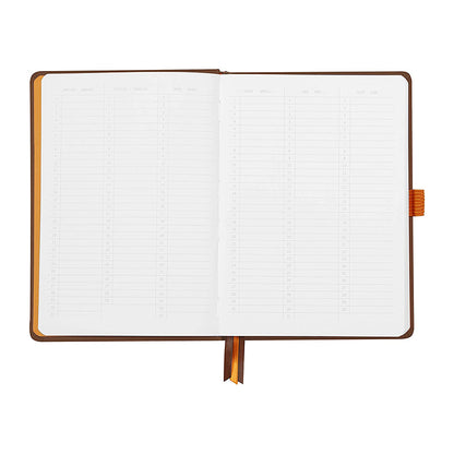 RHODIArama Goalbook HC White A5 Dot Chocolate