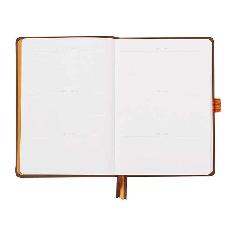 RHODIArama Goalbook HC White A5 Dot Chocolate