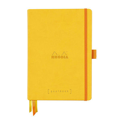 RHODIArama Goalbook HC White A5 Dot Daffodil Yello