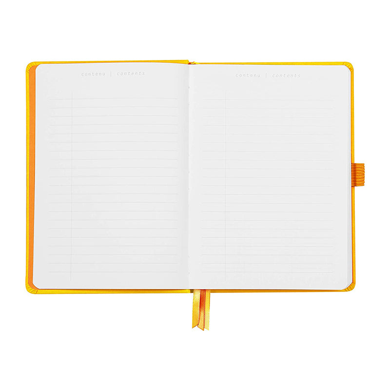 RHODIArama Goalbook HC White A5 Dot Daffodil Yello