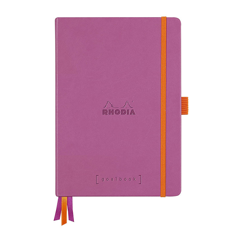 RHODIArama Goalbook Hardcover White A5 Dot Lilac