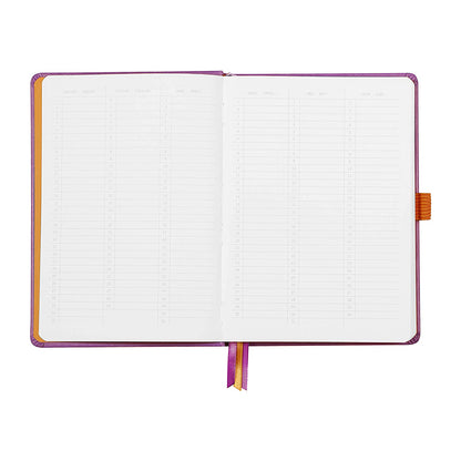 RHODIArama Goalbook Hardcover White A5 Dot Lilac