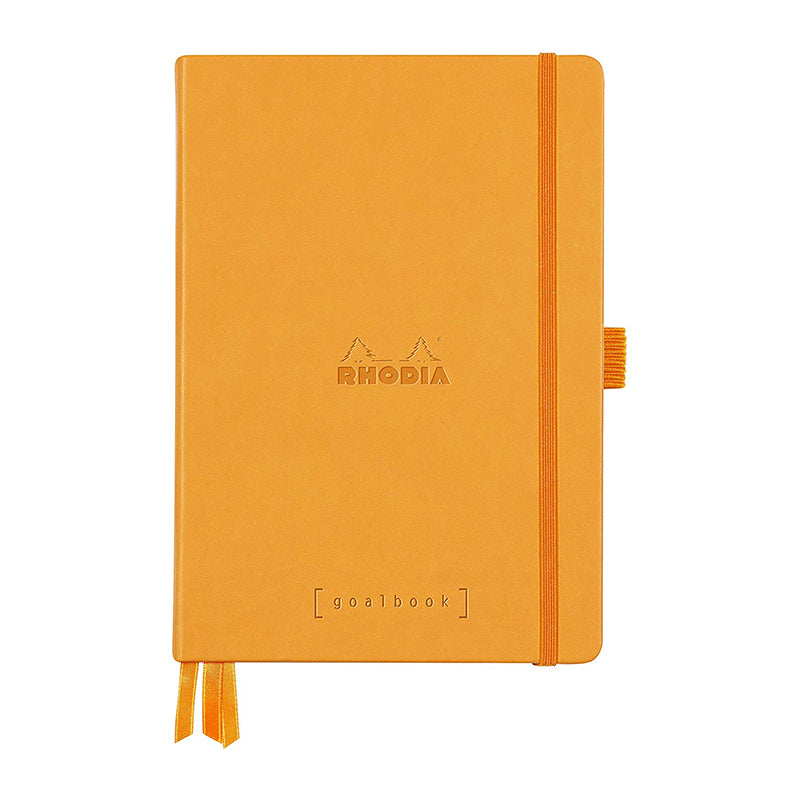 RHODIArama Goalbook Hardcover White A5 Dot Orange