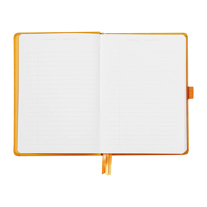 RHODIArama Goalbook Hardcover White A5 Dot Orange