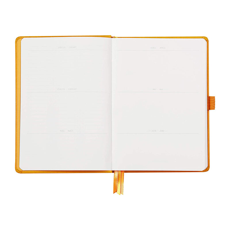 RHODIArama Goalbook Hardcover White A5 Dot Orange