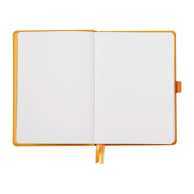 RHODIArama Goalbook Hardcover White A5 Dot Orange