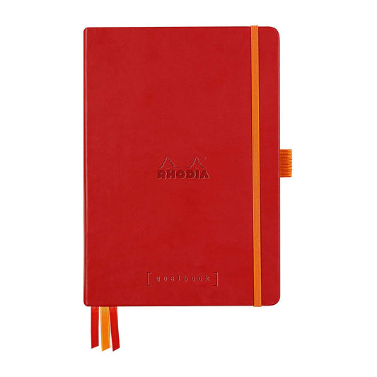 RHODIArama Goalbook Hardcover White A5 Dot Poppy