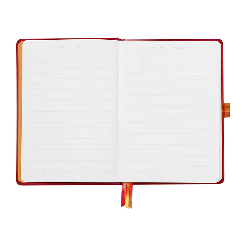 RHODIArama Goalbook Hardcover White A5 Dot Poppy