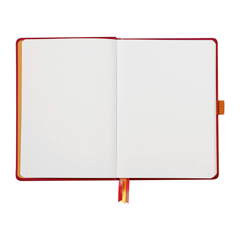 RHODIArama Goalbook Hardcover White A5 Dot Poppy