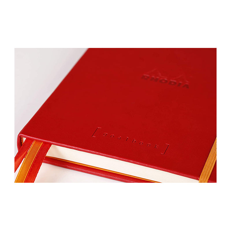 RHODIArama Goalbook Hardcover White A5 Dot Poppy