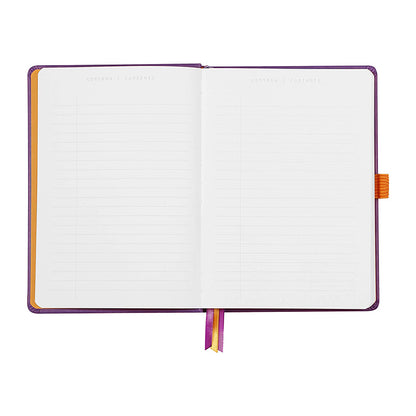 RHODIArama Goalbook HC White A5 Dot Purple