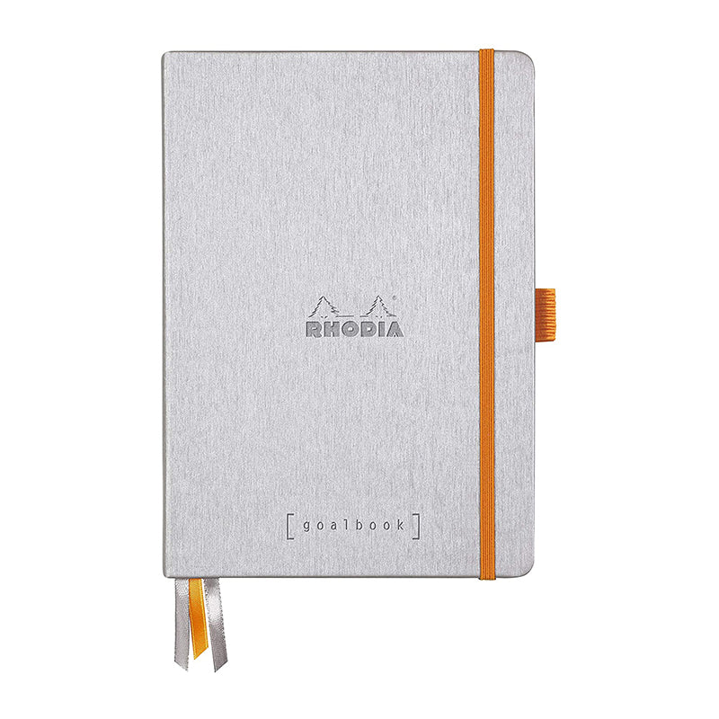 RHODIArama Goalbook Hardcover White A5 Dot Silver