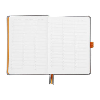 RHODIArama Goalbook Hardcover White A5 Dot Silver