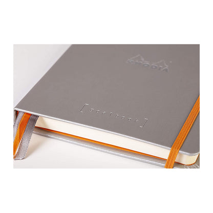 RHODIArama Goalbook Hardcover White A5 Dot Silver