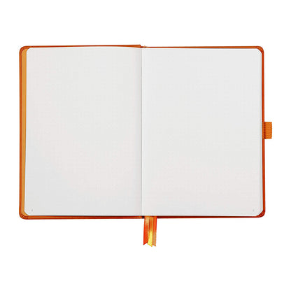 RHODIArama Goalbook HC White A5 Dot Tangerine