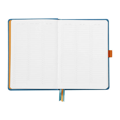 RHODIArama Goalbook HC White A5 Dot Turquoise