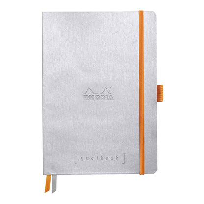 RHODIArama Goalbook A5 White Dot Soft-Silver