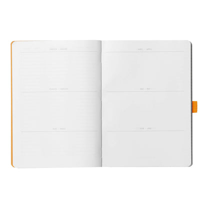 RHODIArama Goalbook A5 White Dot Soft-Silver