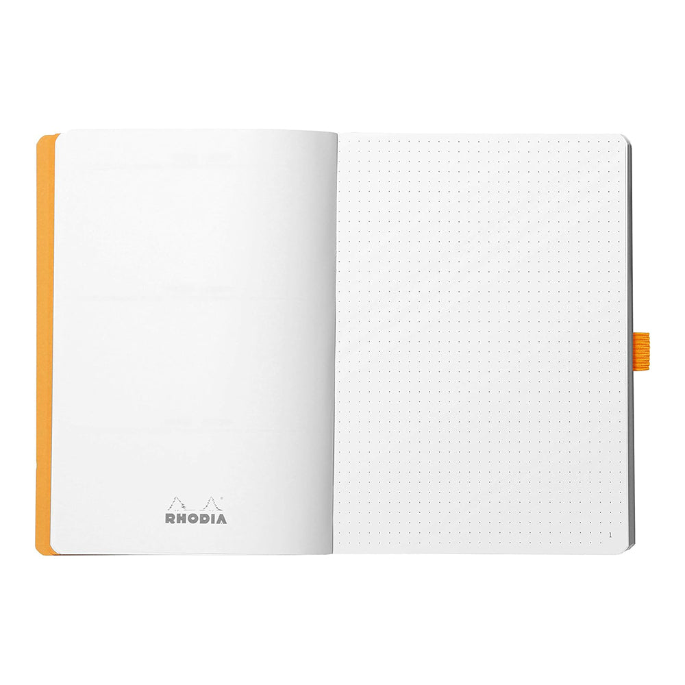 RHODIArama Goalbook A5 White Dot Soft-Silver