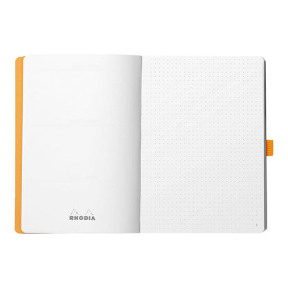 RHODIArama Goalbook A5 White Dot Soft-Silver