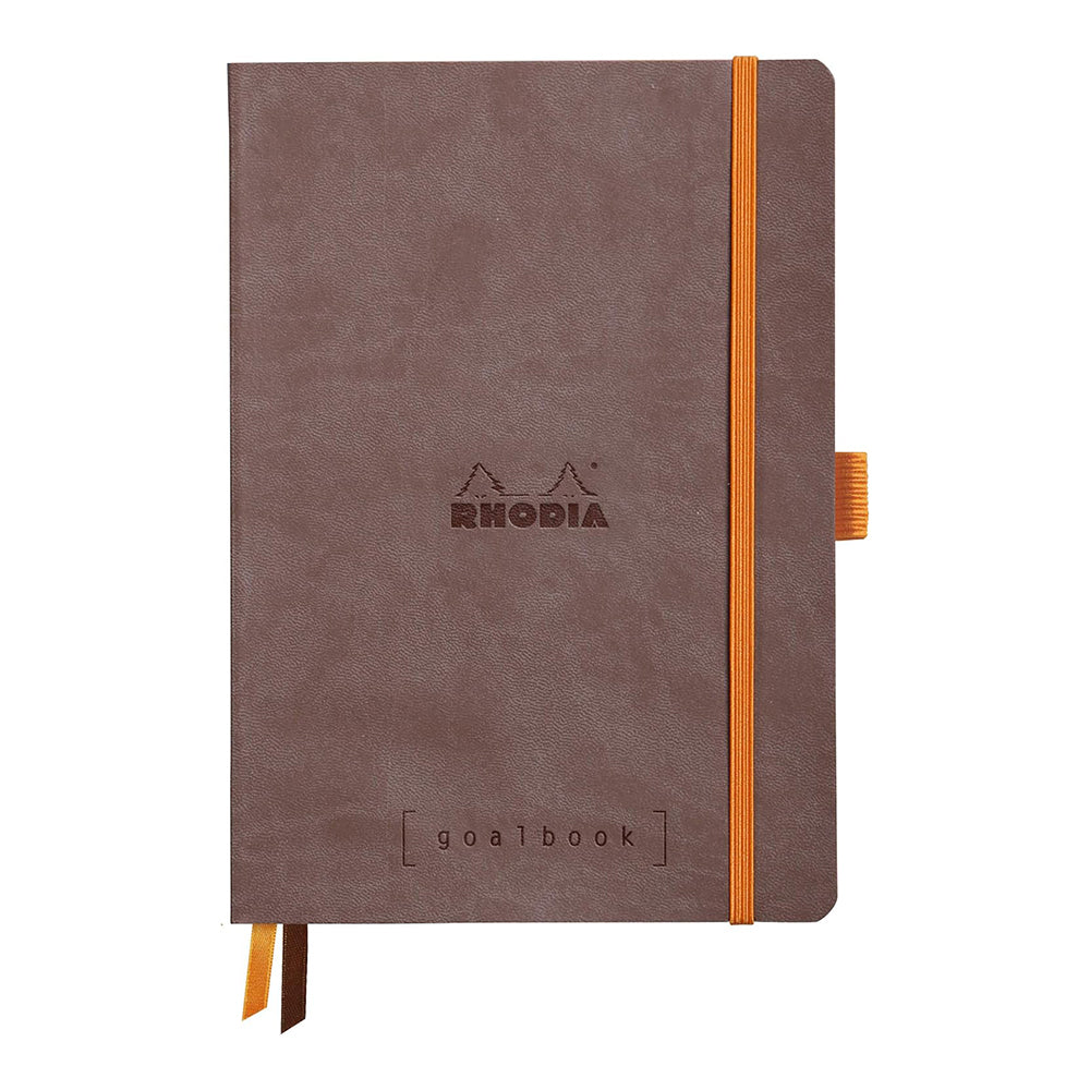 RHODIArama Goalbook A5 White Dot Soft-Chocolate