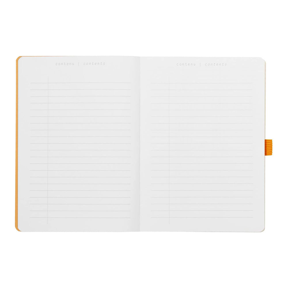 RHODIArama Goalbook A5 White Dot Soft-Chocolate