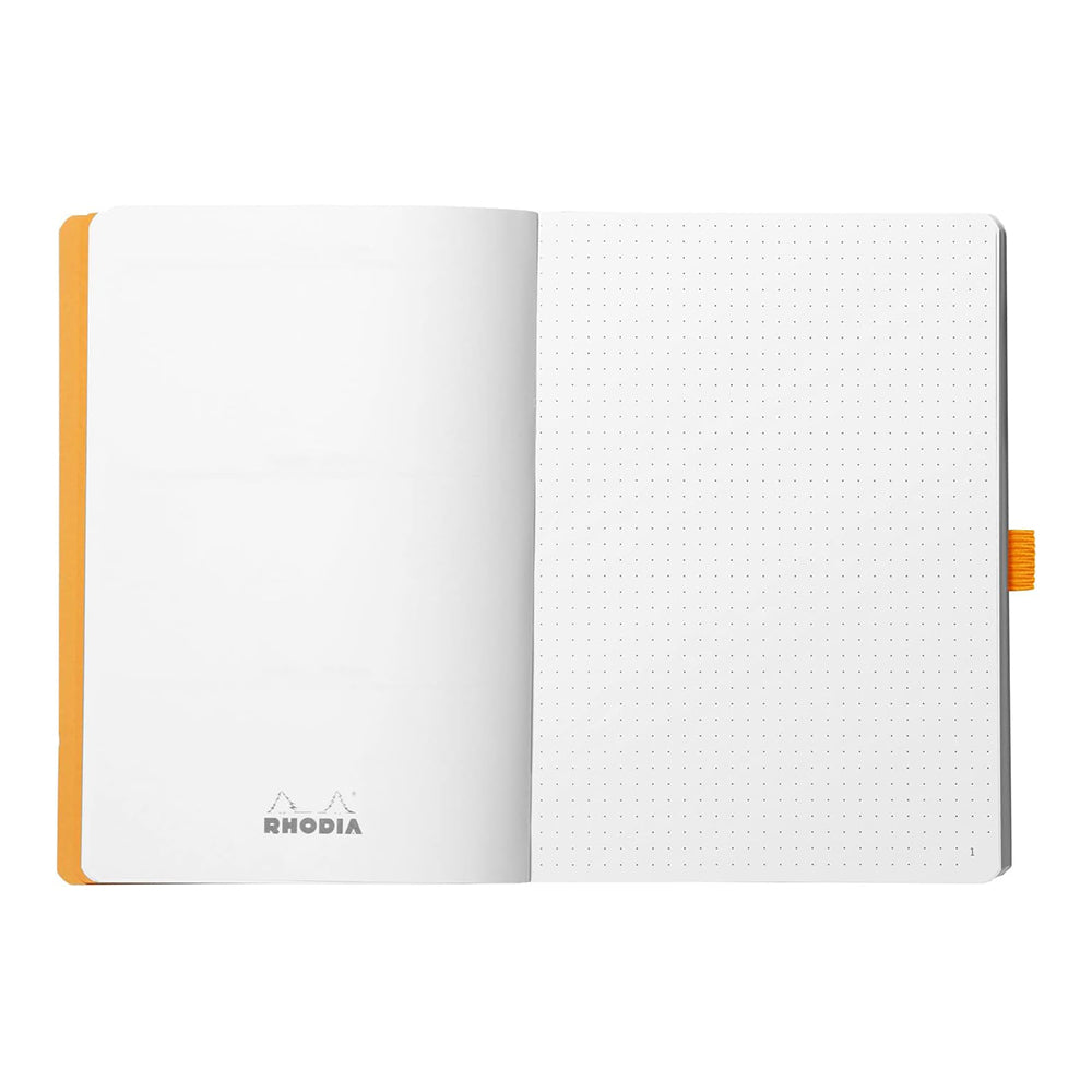 RHODIArama Goalbook A5 White Dot Soft-Chocolate