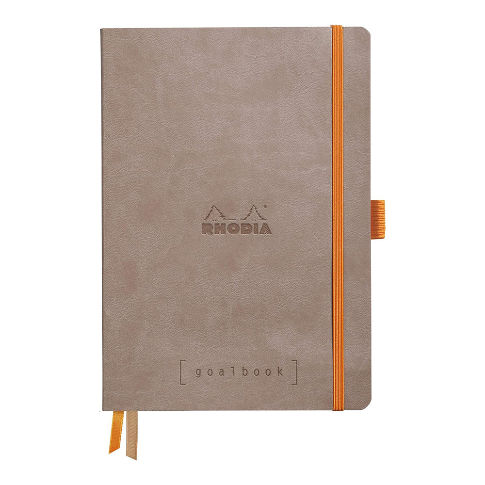 RHODIArama Goalbook A5 White Dot Soft-Taupe