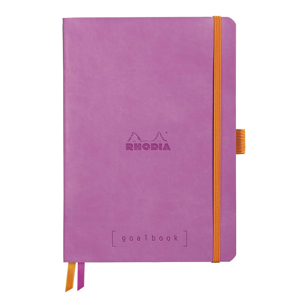 RHODIArama Goalbook A5 White Dot Soft-Lilac