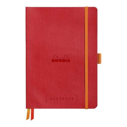 RHODIArama Goalbook A5 White Dot Soft-Poppy