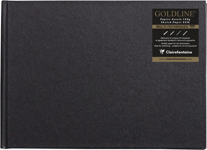 CLAIREFONTAINE Goldline Casebound Pad A5 Landscape 140g White