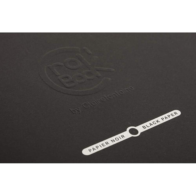 CLAIREFONTAINE Crok'Book Stapled 17x11cm Landscape 120gsm Black