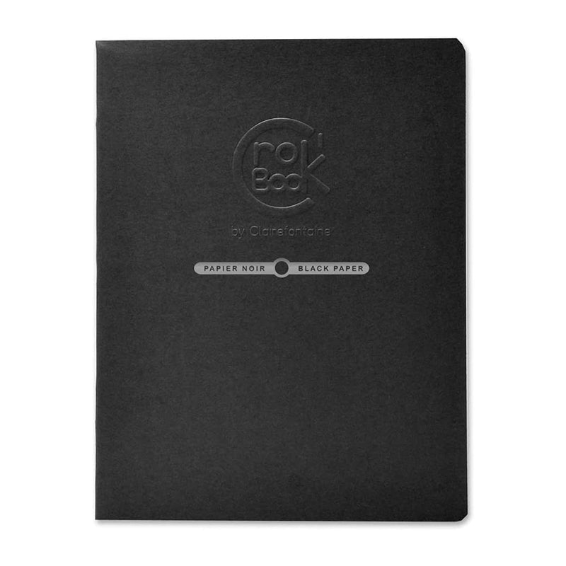 CLAIREFONTAINE Crok'Book Stapled 17x22cm Portrait 120gsm Black