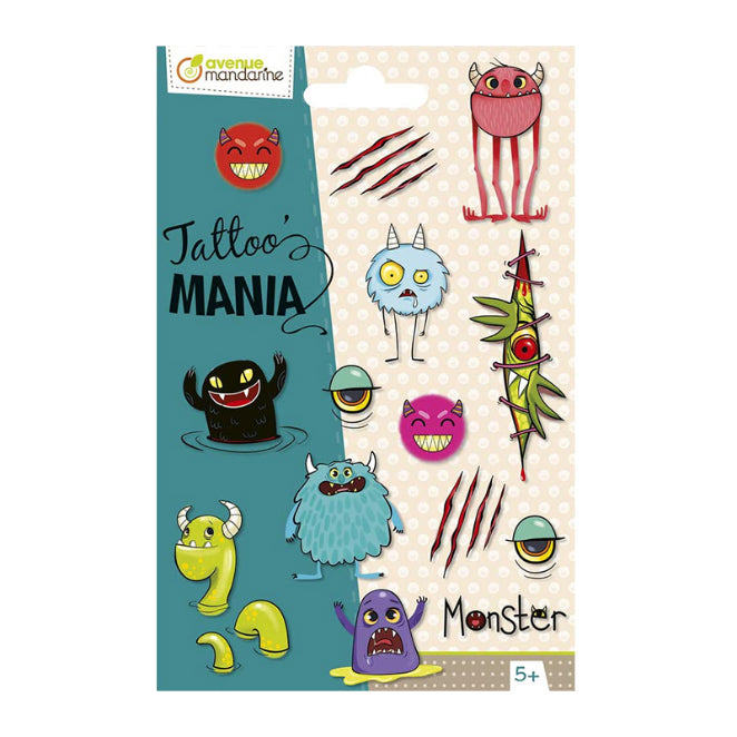 AVENUE MANDARINE Tattoo Mania Monsters