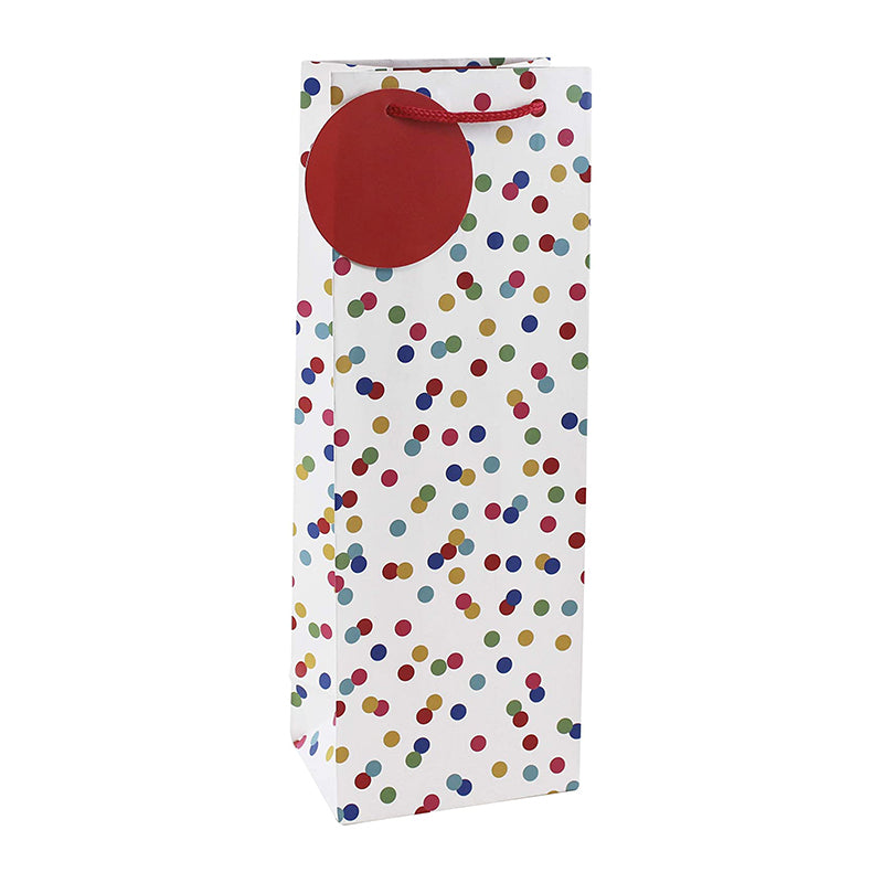 CLAIREFONTAINE Gift Bag Bottle 12.7x9x35.5cm Joyful Spots