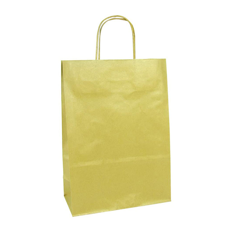 CLAIREFONTAINE Kraft Bags White 18x7x24cm 25s Gold