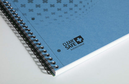 CLAIREFONTAINE Clean'Safe Wirebound Notebook A4+ 90g 80s Lined Blue Default Title