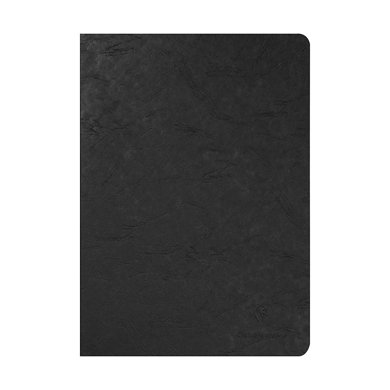 CLAIREFONTAINE Age Bag Stapled Notebook A4 48s Plain Black