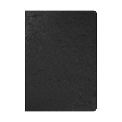 CLAIREFONTAINE Age Bag Stapled Notebook A4 48s Plain Black